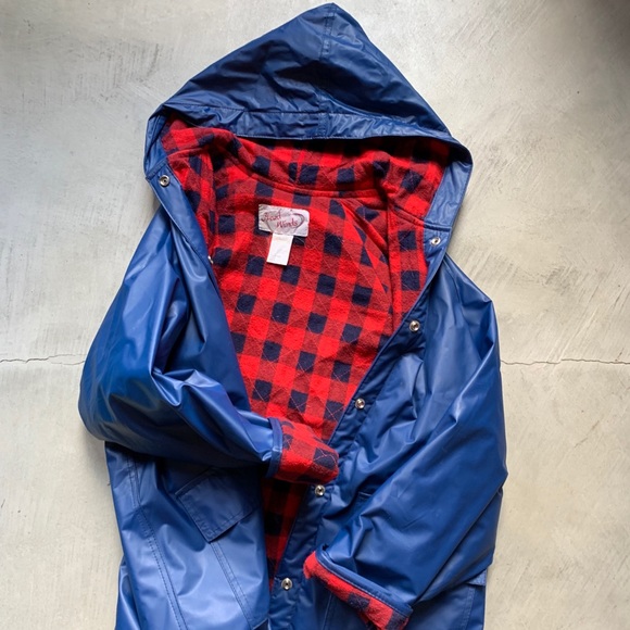 flannel lined rain coat